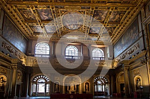 Interior in Palazzo Vecchio Old Palace Florence, Tuscany, Ital