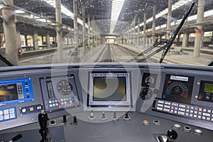Interior panel of a high-speed train machine A.V.E.