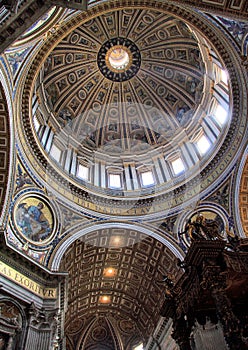 The Interior of the Papal Basilica of Saint Peter in the Vatican