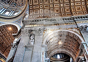 The Interior of the Papal Basilica of Saint Peter in the Vatican