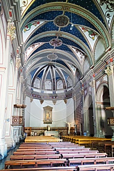 Interior of Parish catholic church at Tossa de Mar