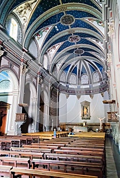 Interior of Parish catholic church at Tossa de Mar