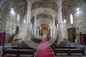 interior of the parish church of the locality of freixo de espada Ã  cinta.  Portugal