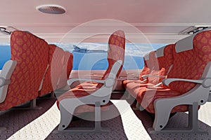 Interior passenger aircraft.