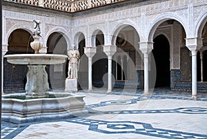 The interior patio of Casa de Pilat, Seville photo