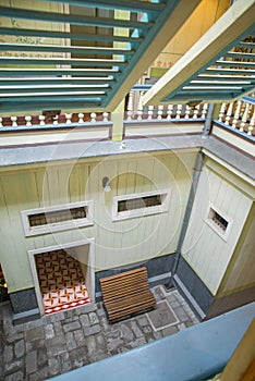 Interior patio from a second floor