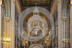 interior of Pecs Cathedral, Baranya County, Hungary