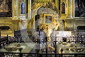 Interior of the Peter and Paul Cathedral in St. Petersburg