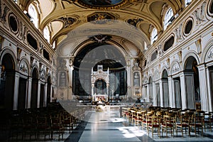 Interior of Piazza di Cecilia inTrastevere.