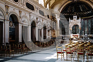 Interior of Piazza di Cecilia inTrastevere.