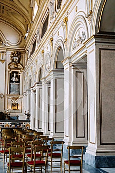 Interior of Piazza di Cecilia inTrastevere.