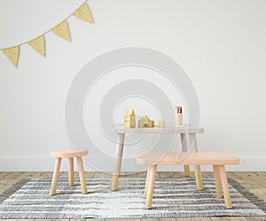 Interior of playroom. 3d render