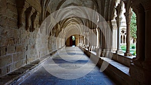 Interior of Poblet Monastery in Spain