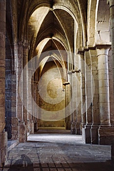 Interior of Poblet Monastery in Spain