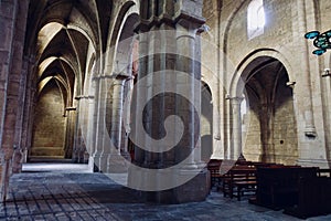 Interior of Poblet Monastery in Spain