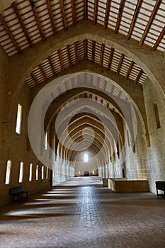 Interior of Poblet Monastery in Spain