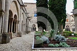 Interior of Poblet Monastery in Spain