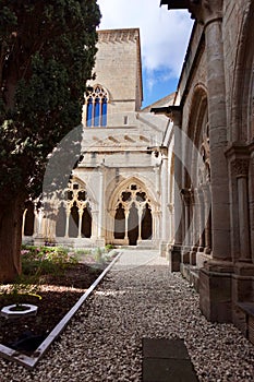 Interior of Poblet Monastery in Spain