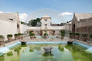 Interior pond of palace in solo indonesia