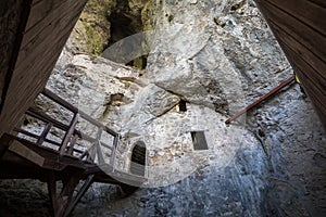 Interior of Predjama Castle