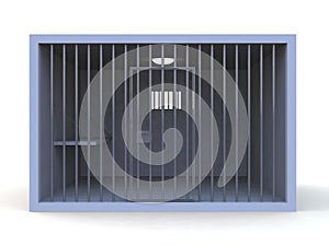 The interior of the prison cell