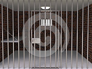 The interior of the prison cell