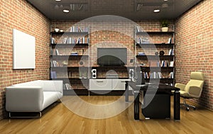 Interior of the private office