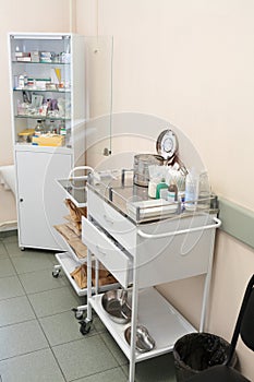 interior of procedure room in hospital with photo