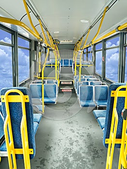 Interior of a public bus