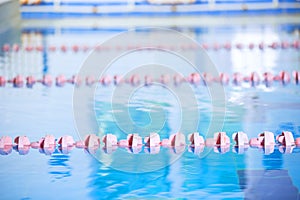 Interior of public indoor swimming pool