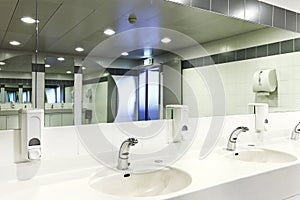 Interior of a public toilets