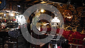 Interior of a quaint village pub in the countryside of Devon England