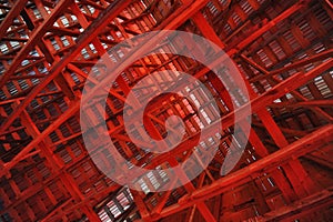 Interior Rafters of a Barn