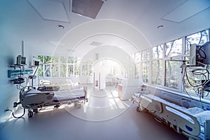 Interior of reanimation room in modern clinic