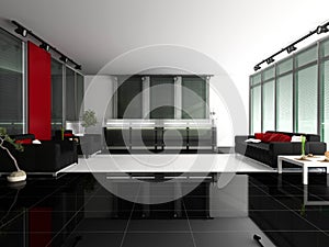 Interior of a reception zone at office