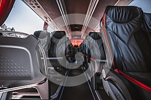 Interior of a regular intercity bus