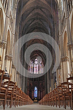 Interior of Reims cathedral