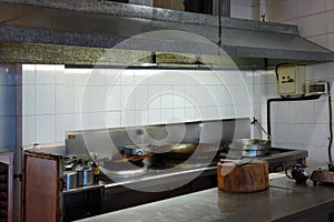 Interior of a restaurant kitchen