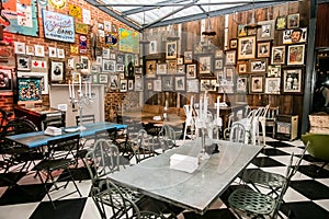 Interior of retro Bistro Restaurant and Bar