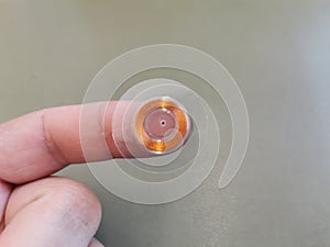 Interior of an RFID transponder for access control
