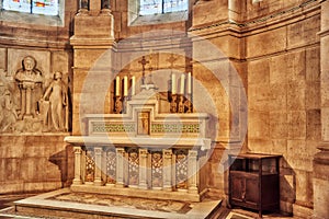 Interior of Roman Catholic church and minor basilica Sacre-Coe
