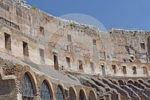 Interior of Roman Coliseum, Rome, Italy
