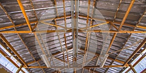 Interior roof structure of an old Barn