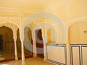 Interior Room of Hawa Mahal Palace, Jaipur, Rajasthan, India