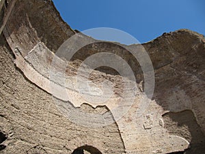 Interior of a ruins of the castle