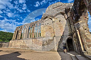 Interior ruins of Tintern Abbey, Wales