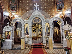Interior of a russian church in Geneve, Switzerland