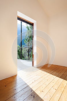 Interior rustic house, entrance