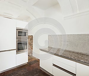 Interior rustic house, kitchen