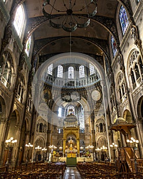 Interior of the Saint Augustin church, Paris, France